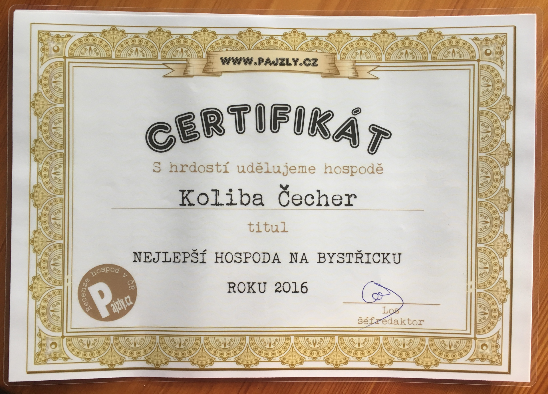 Certifikát